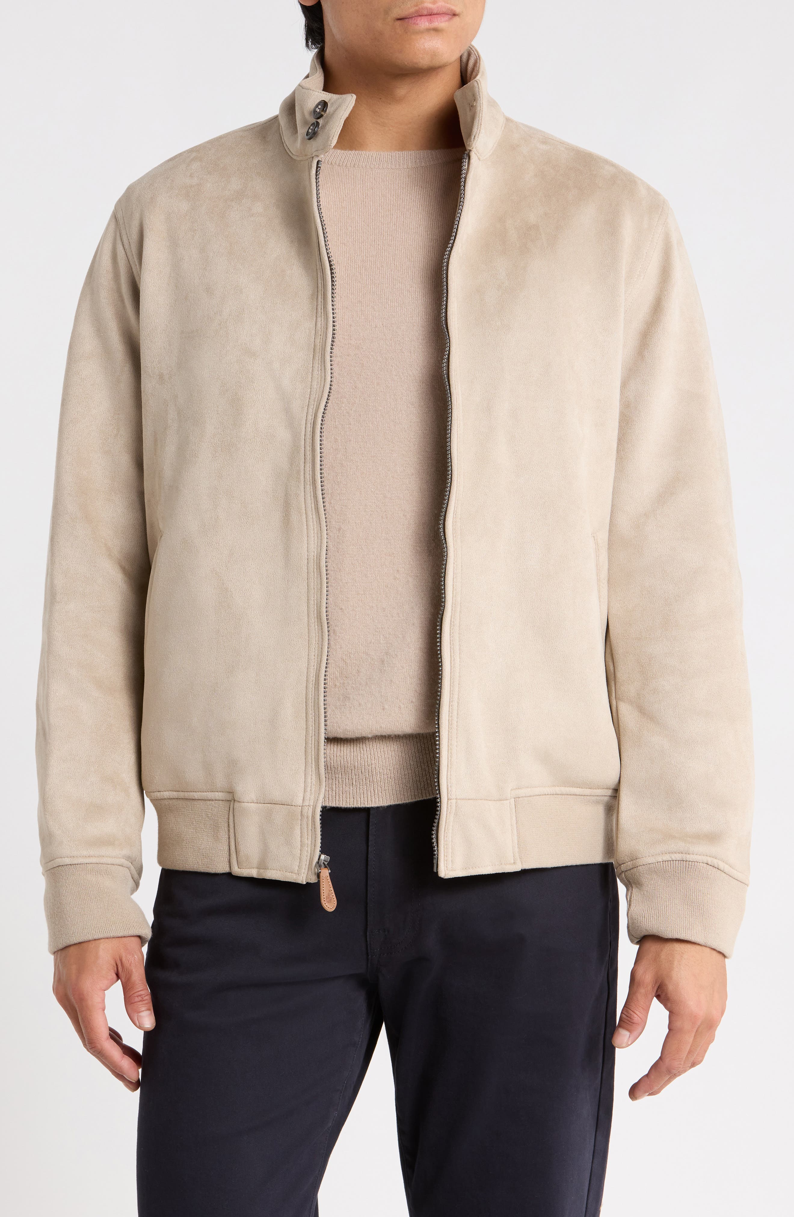 Barracuda Faux Suede Bomber Jacket