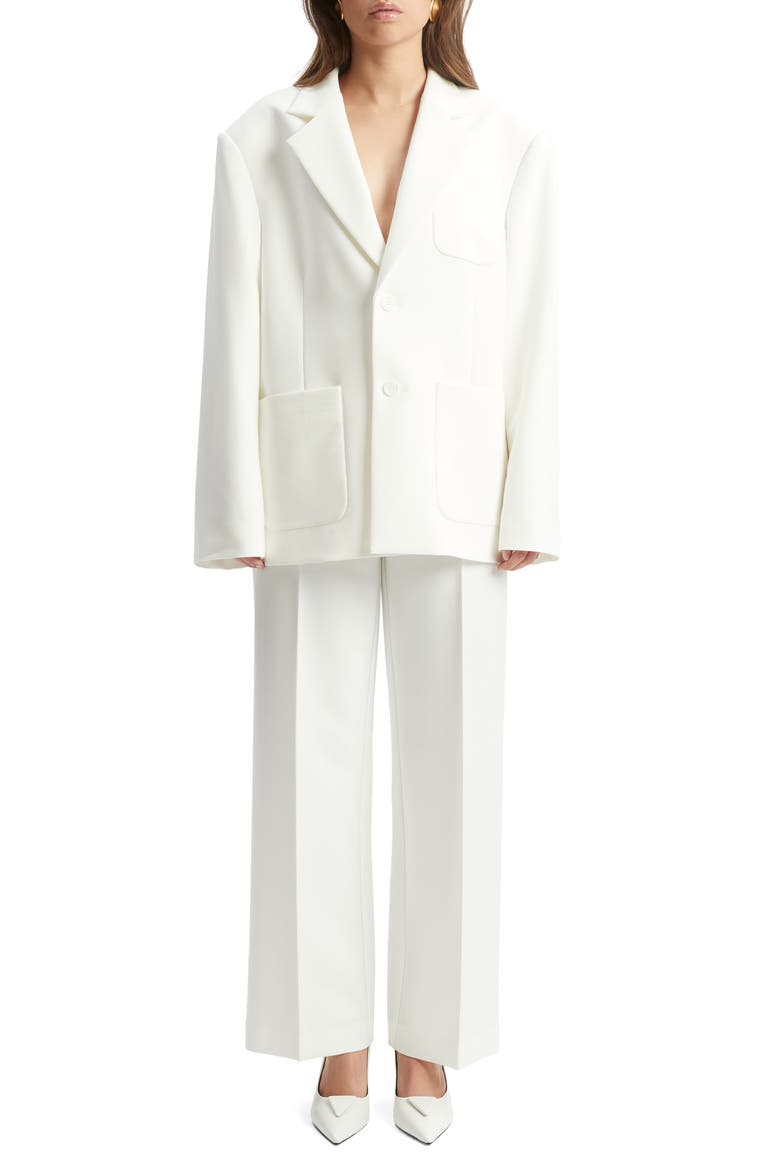 Halia Oversize Blazer, Alternate, color, ORCHID WHITE