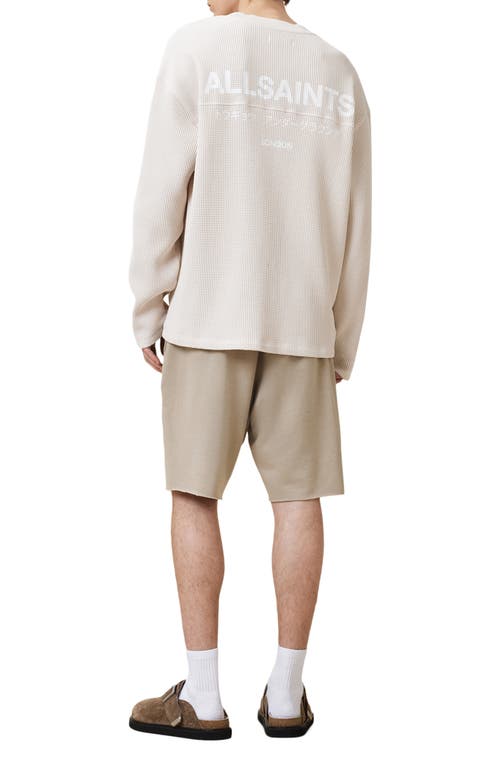 Allsaints Mens Mire Brown Helix Straight-fit Cotton-jersey Shorts