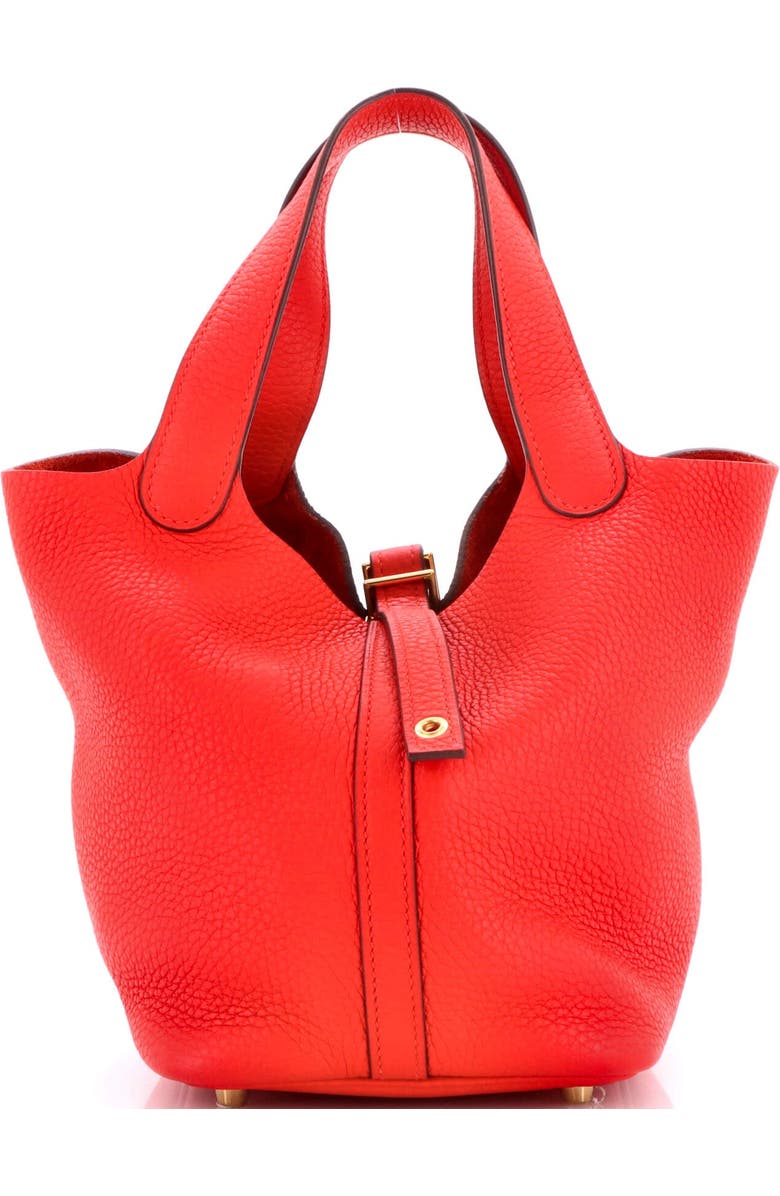 Pre-Owned Hermes Picotin Lock Bag Clemence PM, Main, color, Rouge De Coeur