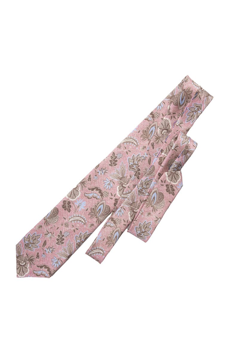 Medici - Printed Silk Tie for Men, Alternate, color, Pink