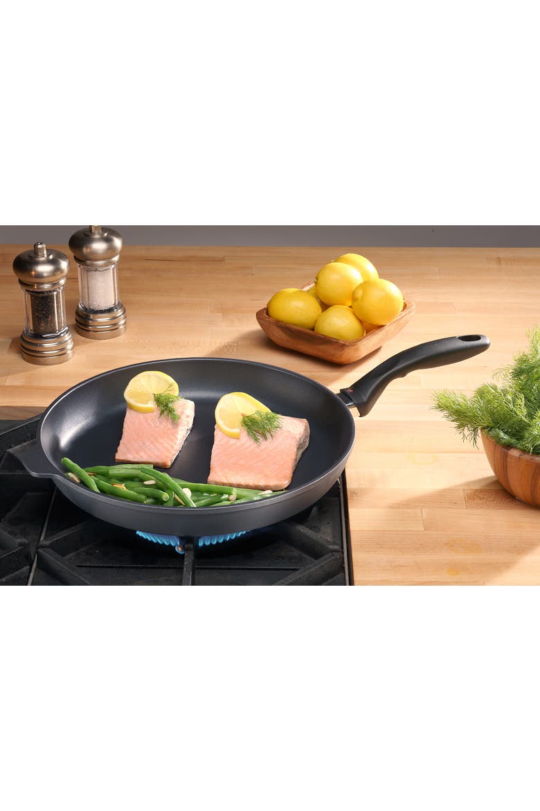 12.5 Inch Fry Pan with Lid, Alternate, color, Black