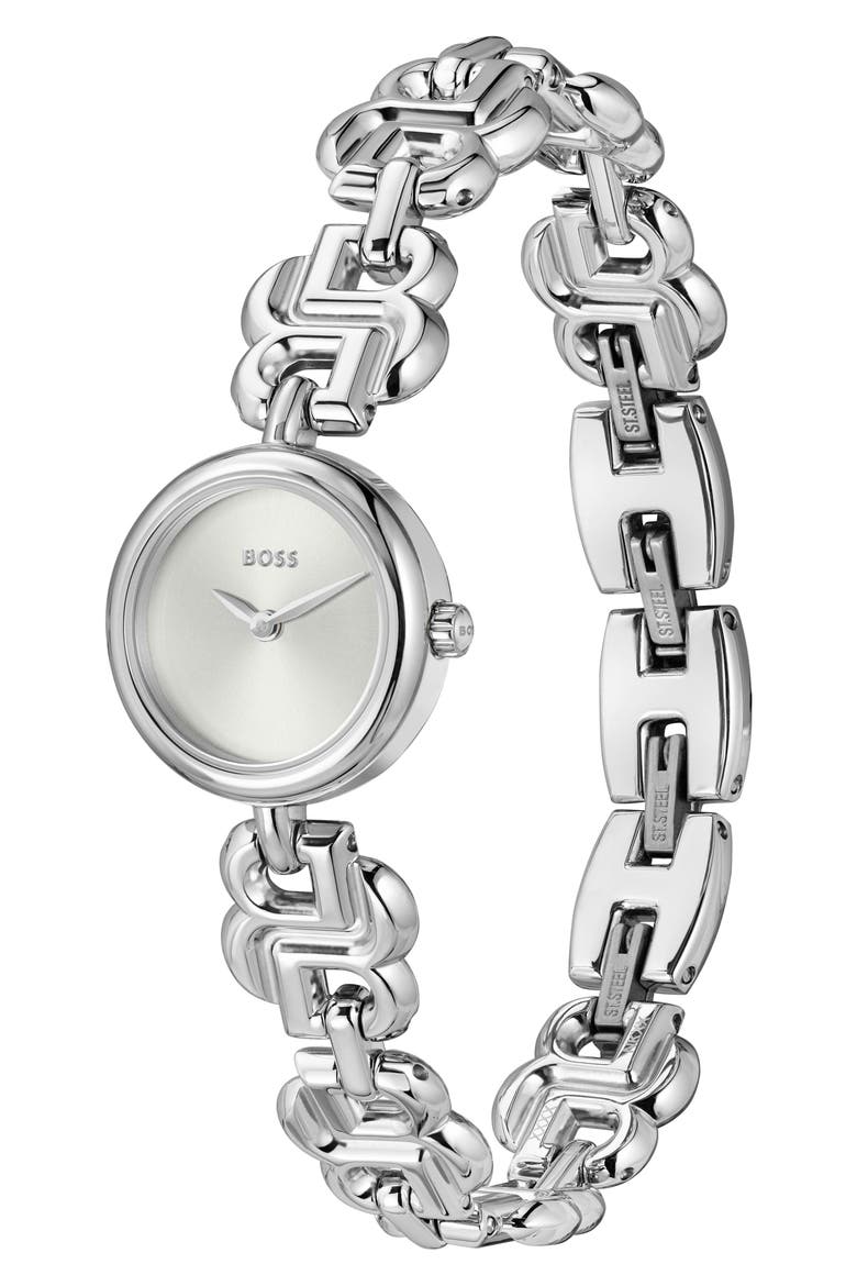 Double B Dressy Bracelet Watch, 23mm, Alternate, color, SILVER WHITE