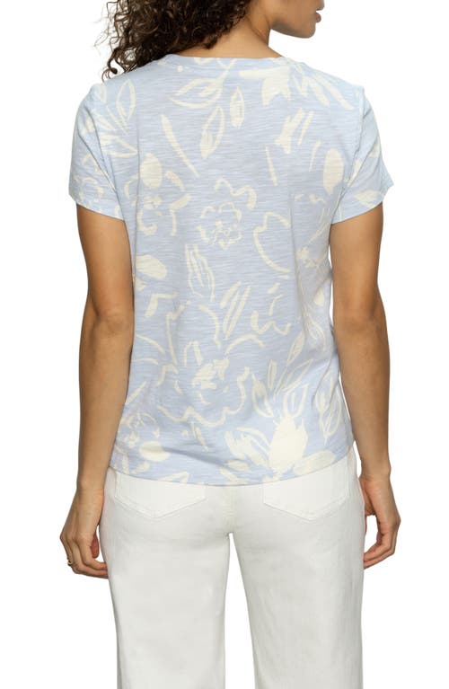 Sanctuary The Perfect Geo Print Cotton Blend Knit Top In Sky Floral