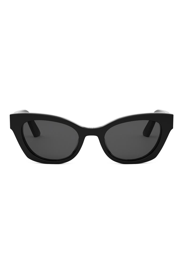 'DiorMidnight B2I Cat Eye Sunglasses, Main, color, SHINY BLACK / SMOKE