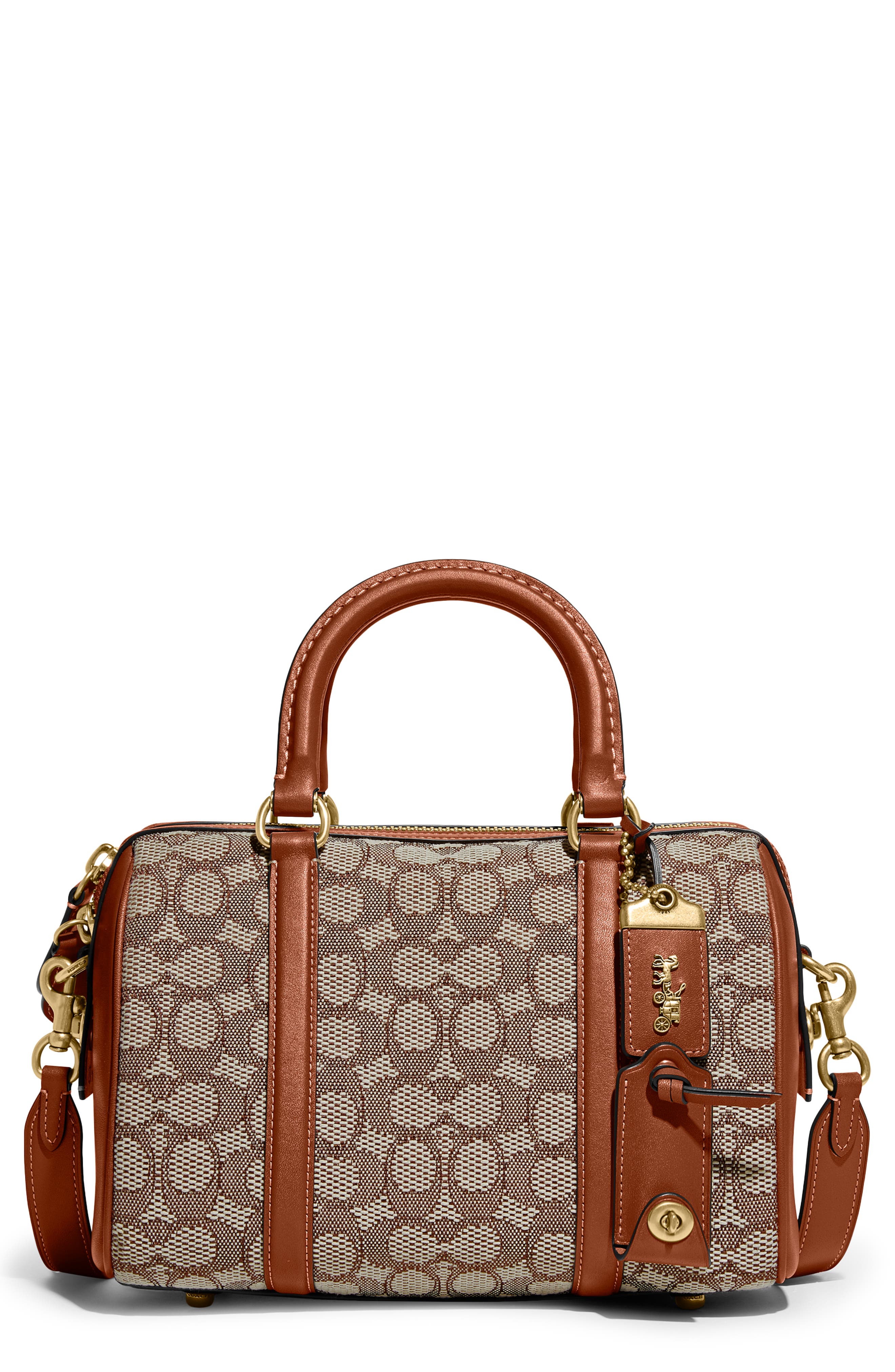 COACH Ruby Signature Jacquard Satchel, Main, color, 