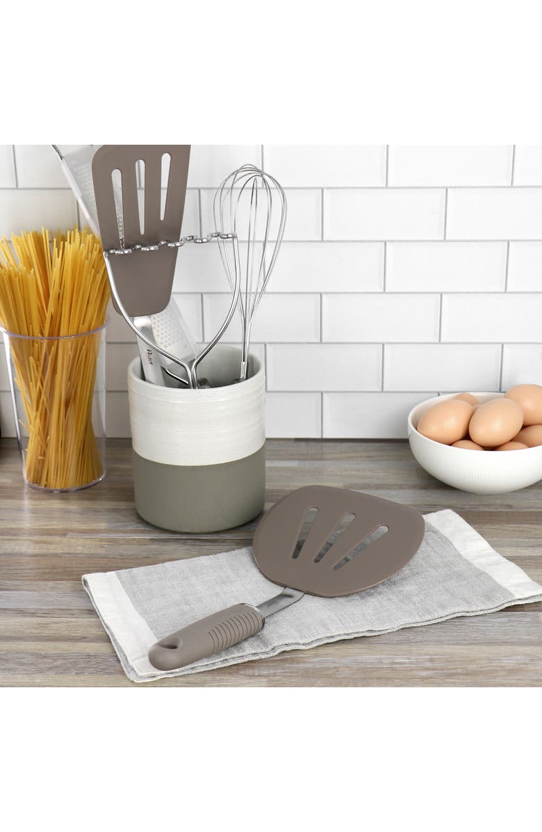 OSTER Newcrest 5 Piece Prep and Cook Kitchen Tool Set, Alternate, color, Taupe