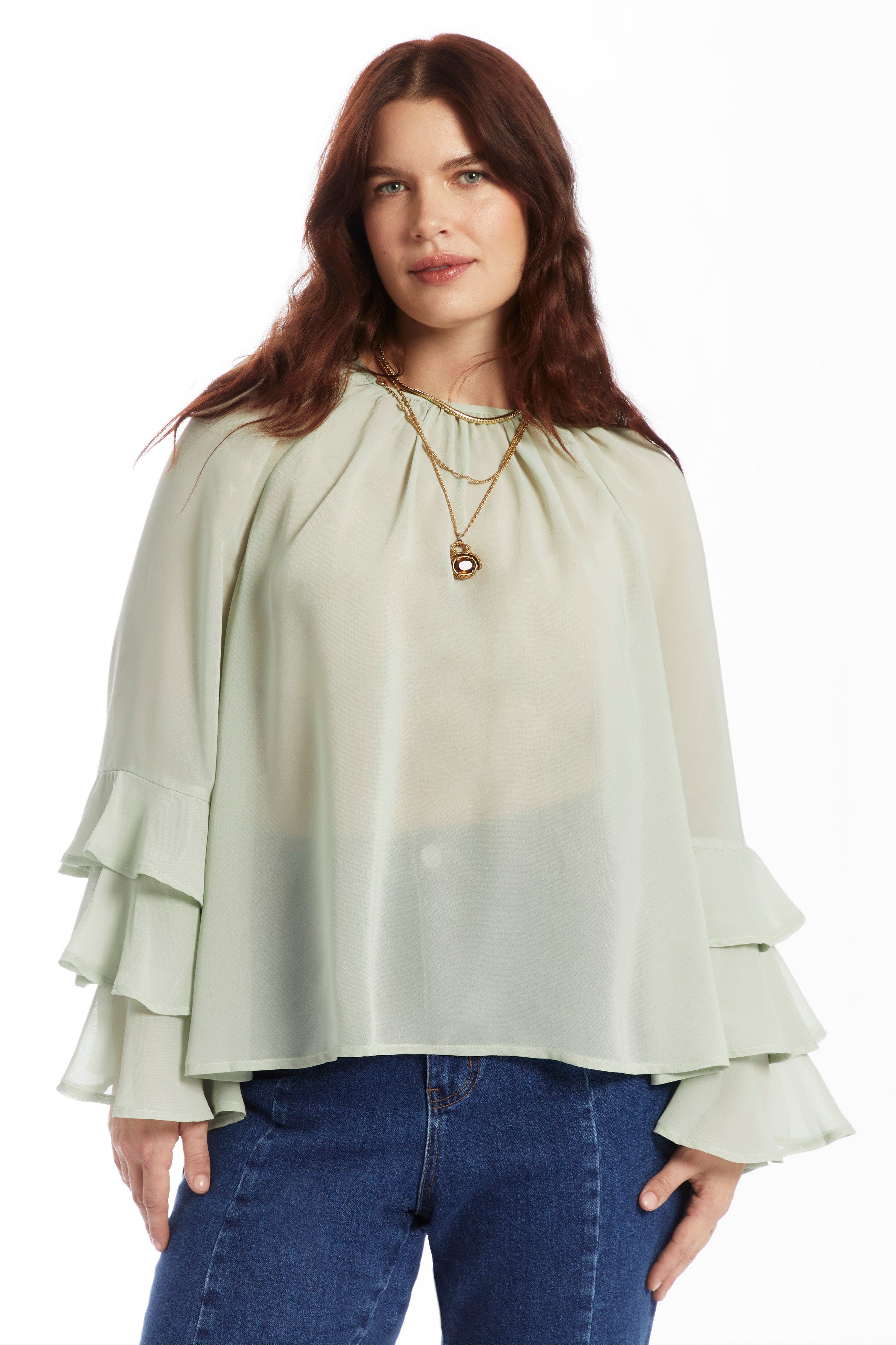 Ruffled Chiffon Blouse - image 2