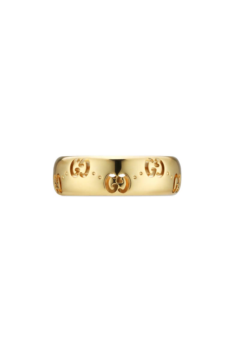 Icon GG Cutout Band Ring, Main, color, YELLOW GOLD