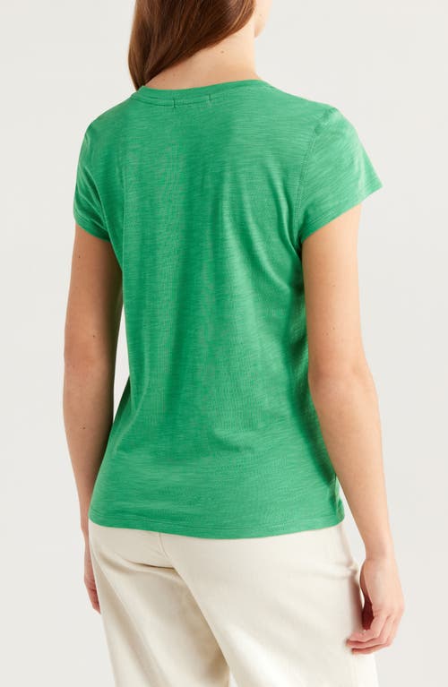 Sanctuary The New Girl Split Neck T-shirt In Green