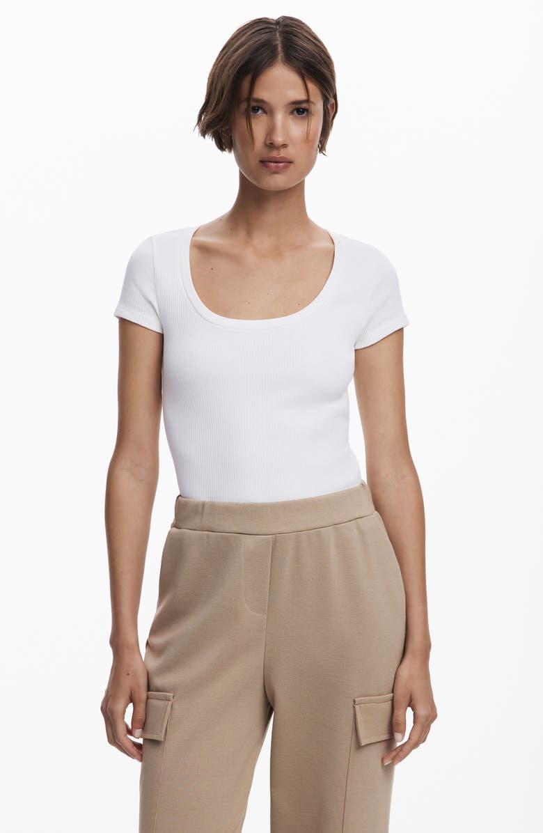 Desigual Mixed Media Jumpsuit, Alternate, color, Beige