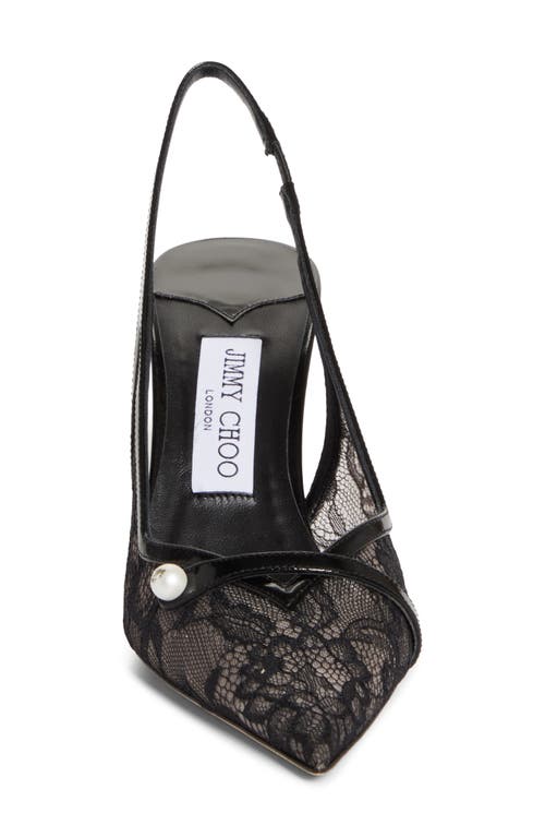 Jimmy Choo Amita Pointed Toe Slingback Pump In Black
