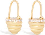 Campbell + Charlotte Found Gold Cap Huggie Earring