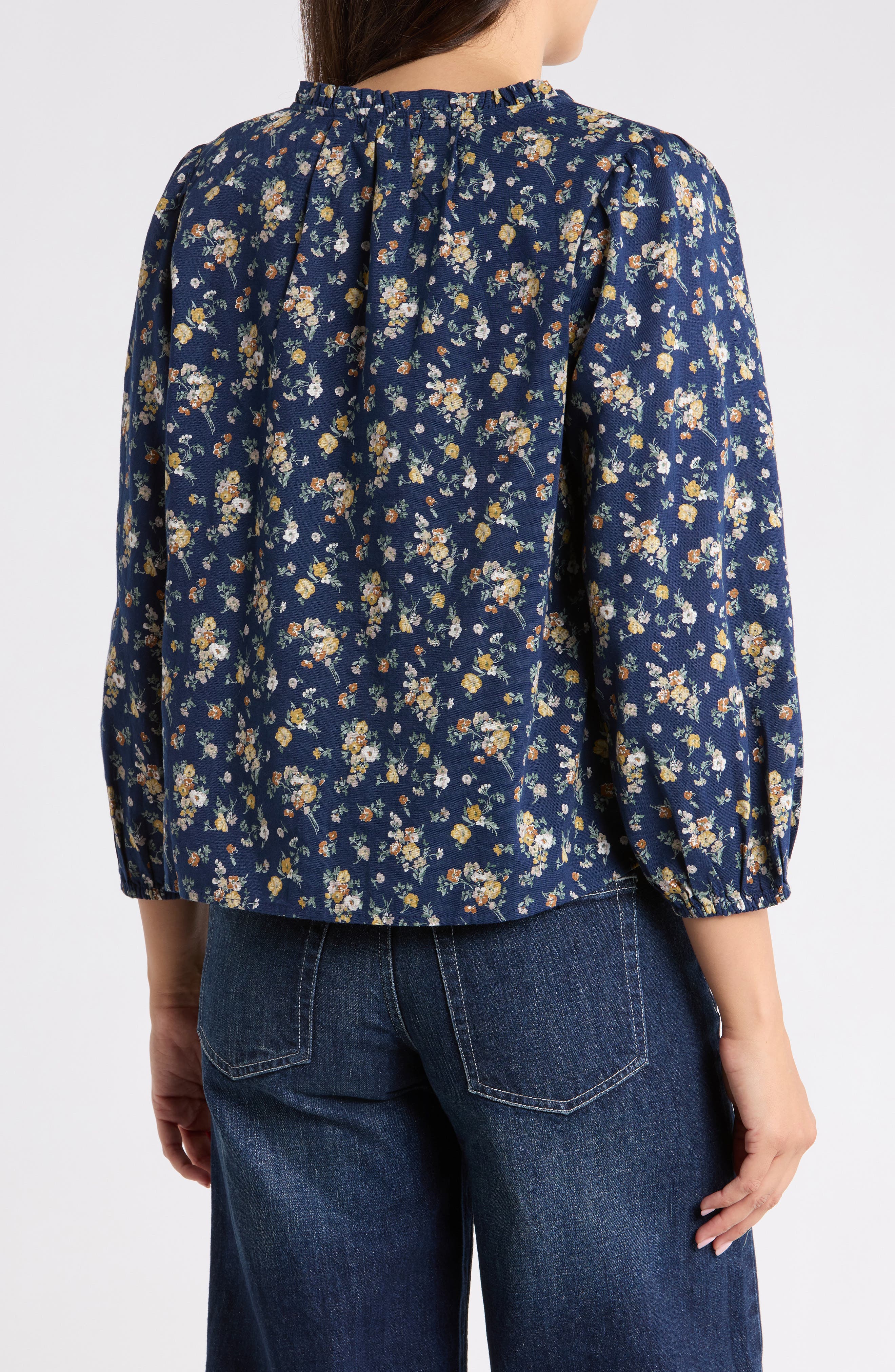 Cotton & Linen Notch Neck Top