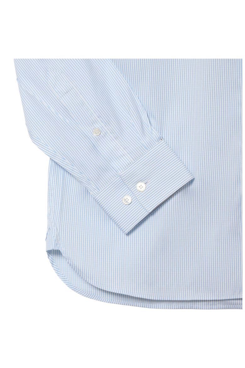 Slim Fit Pinstripe Stretch Button-Up Shirt, Alternate, color, BLANC/ PANORAMA