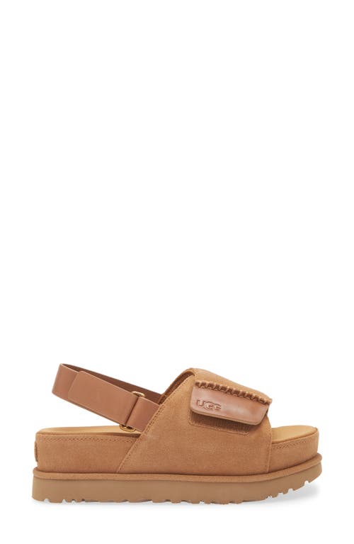 Ugg ® Goldenstar Platform Slingback Sandal In Chestnut