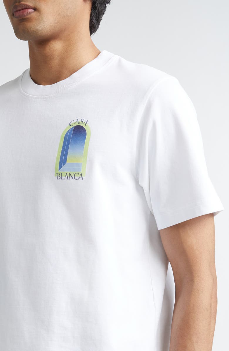Casablanca Arches Classic Organic Cotton Graphic T-Shirt, Alternate, color, Bright White
