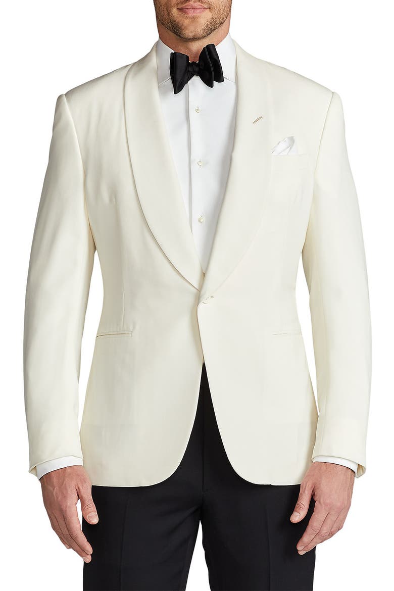 Gregory Wool Barathea Dinner Jacket, Main, color, CREAM