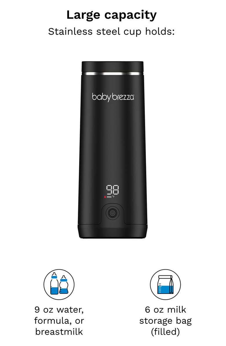 BABY BREZZA Travel & Portable Bottle Warmer, Alternate, color, Black