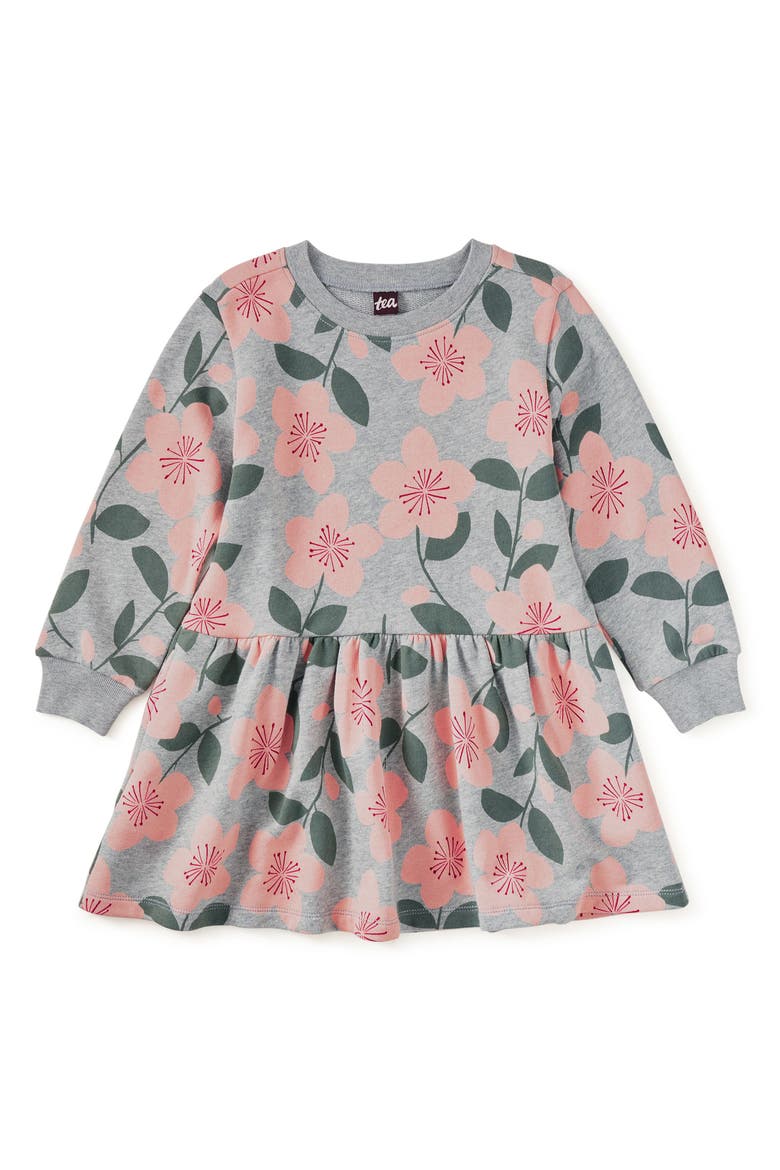 NEW French Terry Dress, Main, color, Plum Blossom