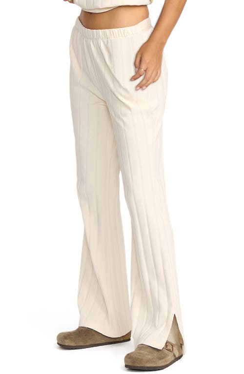 Billabong Cass Split Hem Rib Pants In White