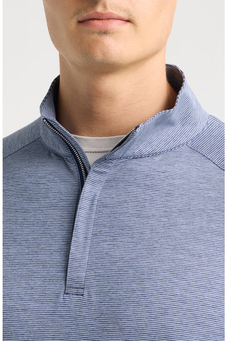 Crown Crafted Stealth Stripe Performance Quarter Zip Pullover, Alternate, color, NAVY