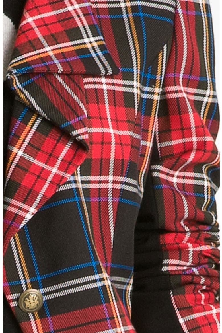 Tartan Blazer, Alternate, color, CRIMSON