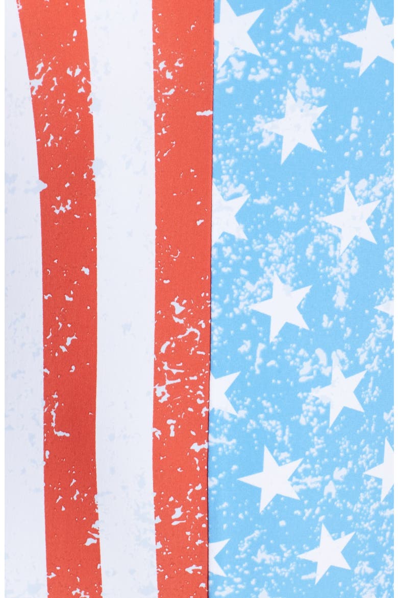 'American Flag - Stars & Stripes' One-Piece Swimsuit, Alternate, color, BLUE MULTI