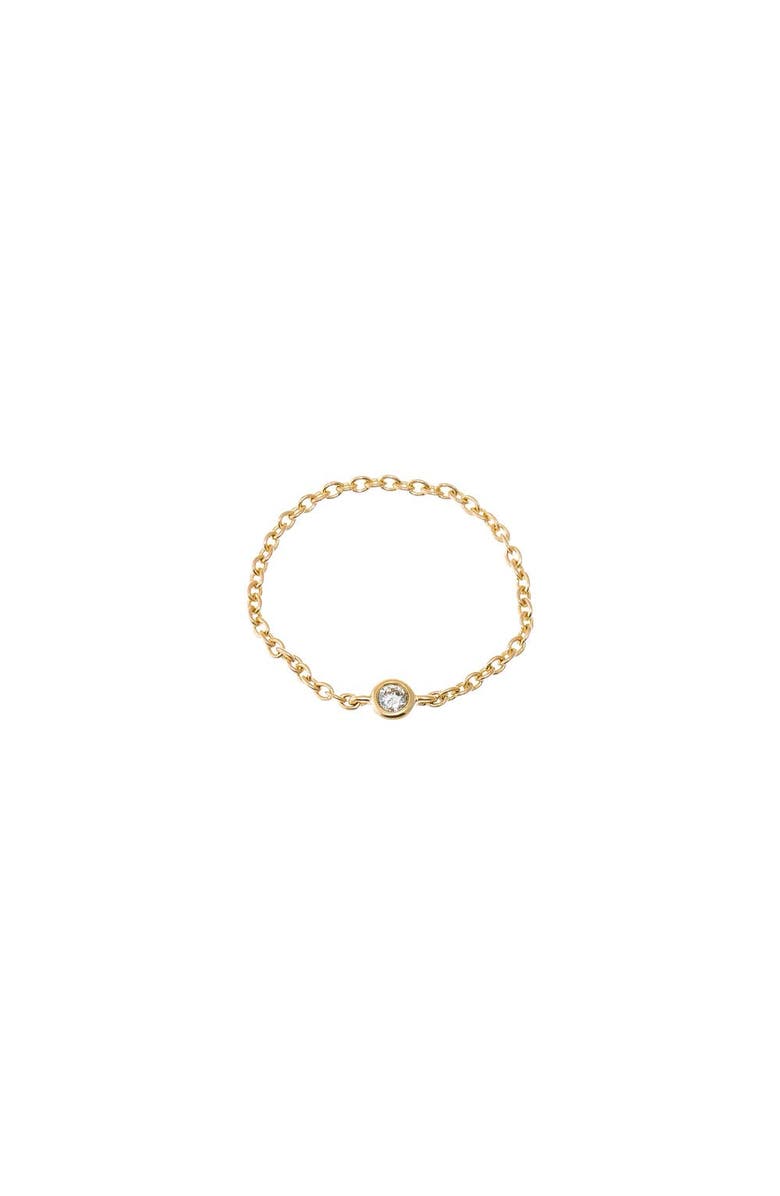 BY ADINA EDEN Mini Diamond Bezel Chain Ring 14K, Main, color, 14K Gold