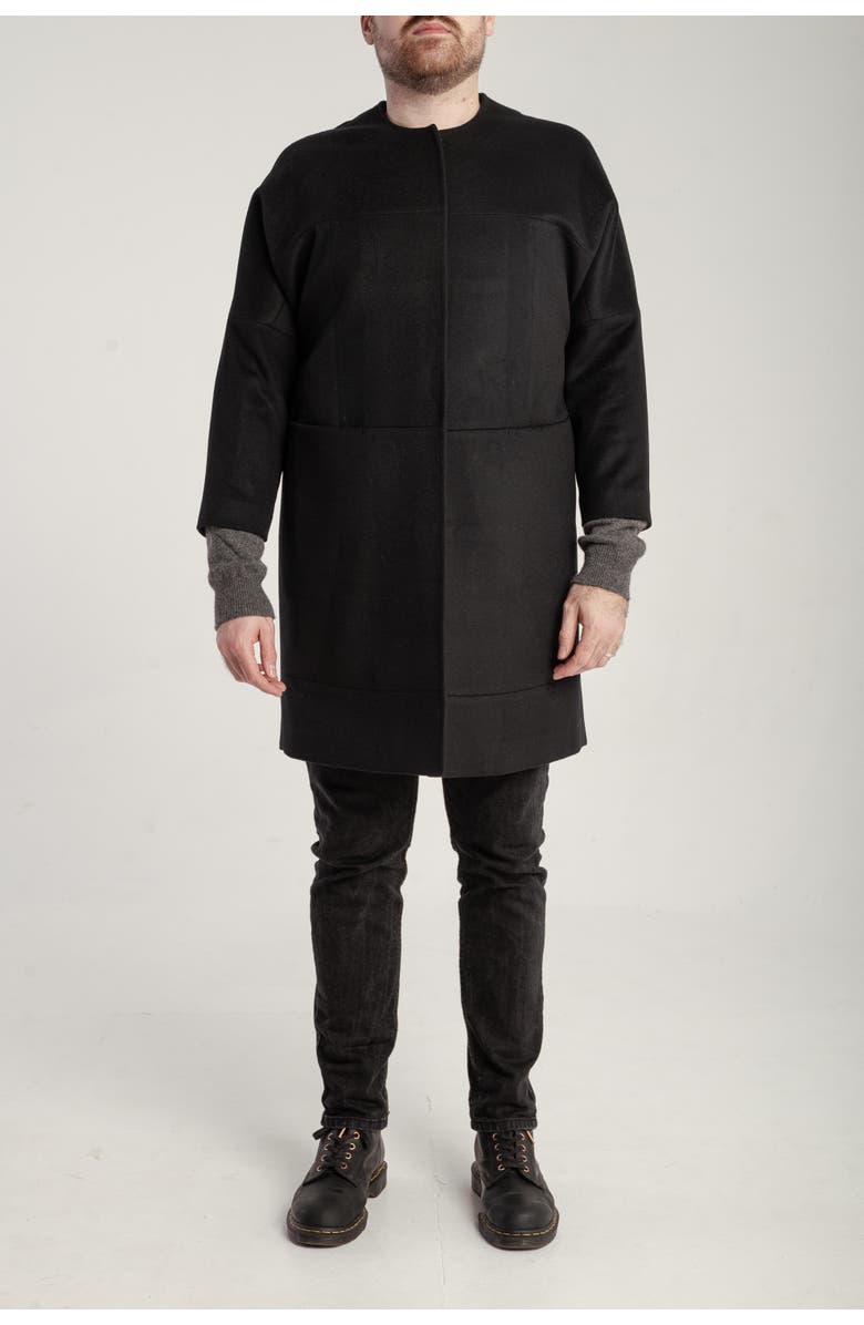 1982 Cashmere Crew Neck Coat, Main, color, Black