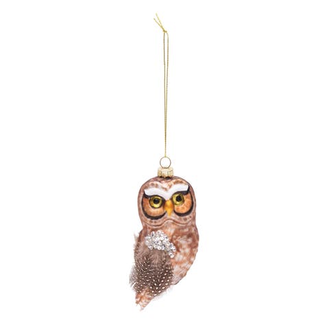 Blown Glass Owl Ornament