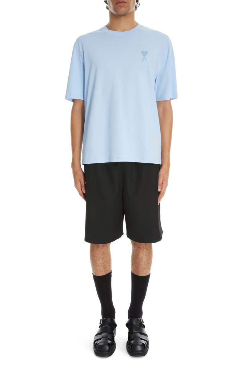 AMI PARIS Ami de Coeur Logo Embroidered Organic Cotton T-Shirt, Alternate, color,