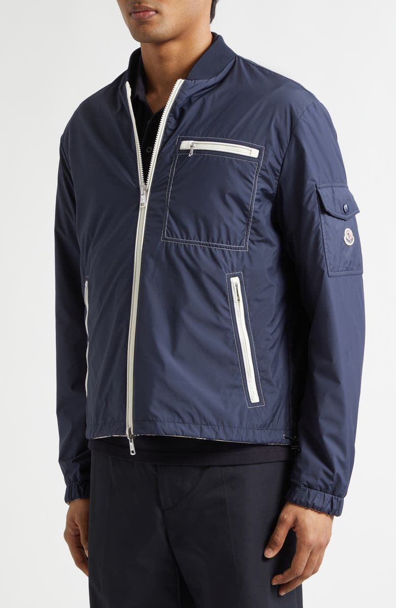 Moncler Achensee Reversible Bomber Jacket, Alternate, color, Blue