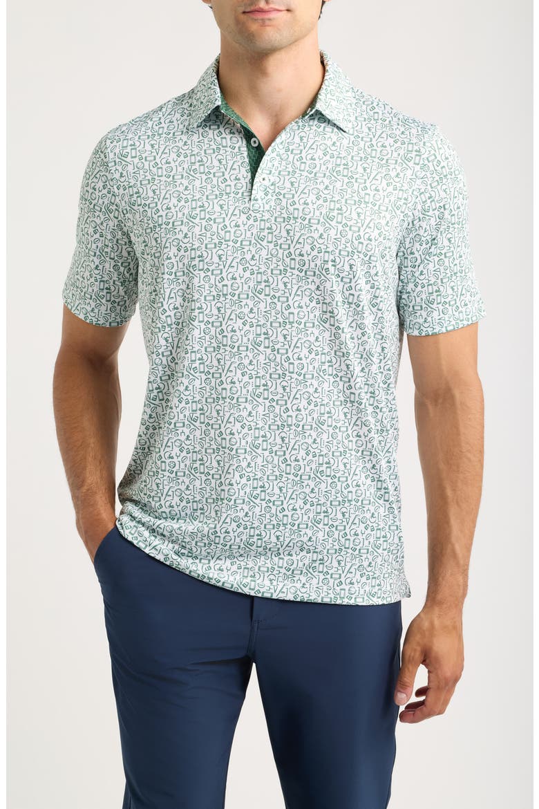 XC+™ Game Day Multisport Print Performance Polo, Main, color, GREEN