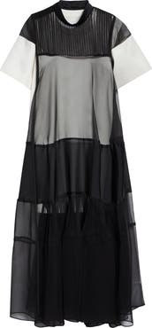 Sacai Mixed Media Maxi Dress
