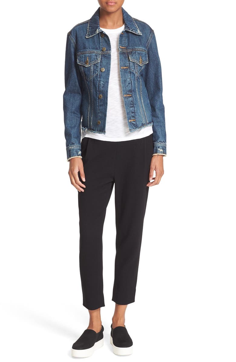 Vince Cutoff Denim Jacket, Alternate, color,