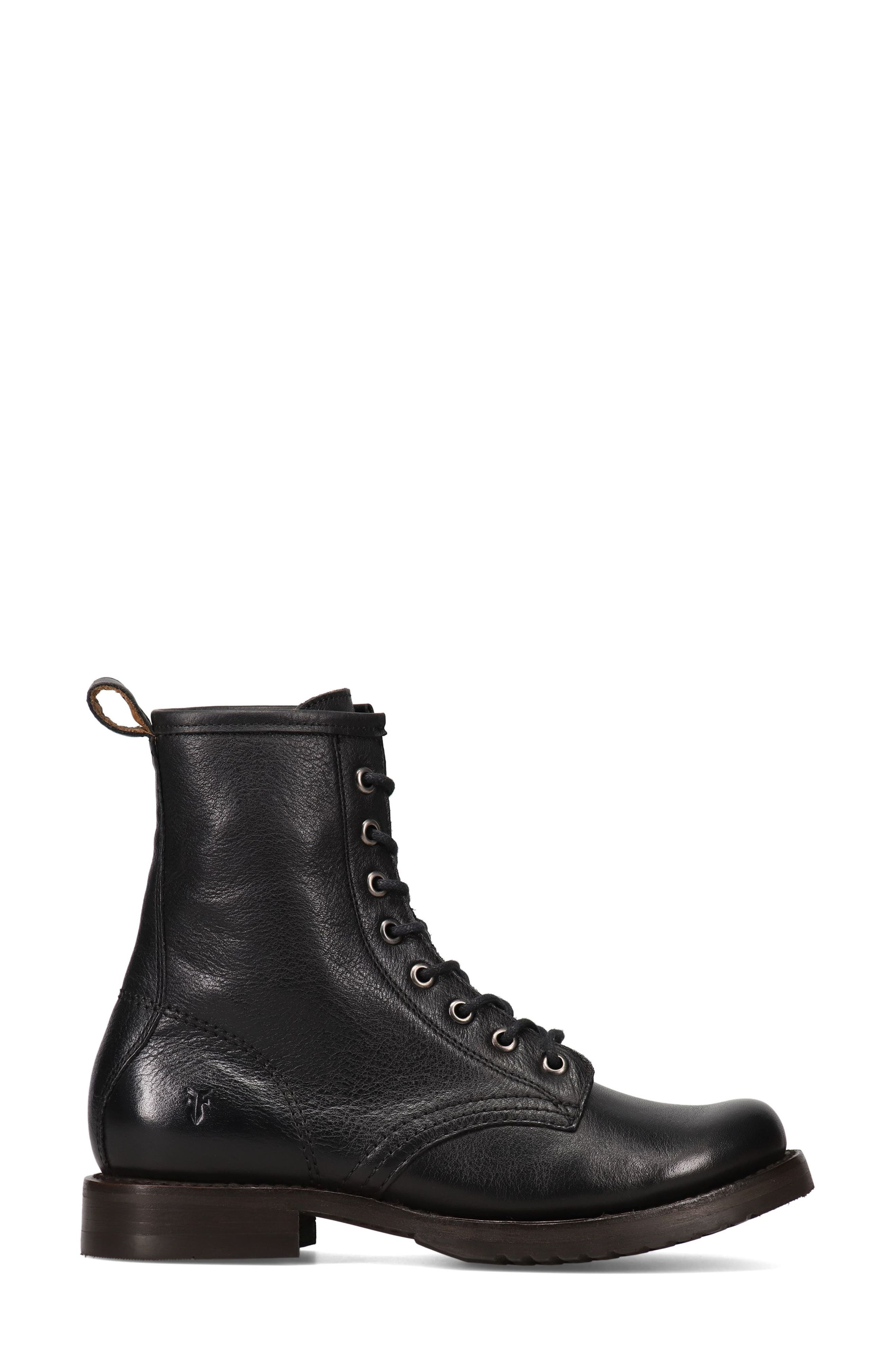 Frye Veronica Flex Combat Boot, Alternate, color, Black - Cubana