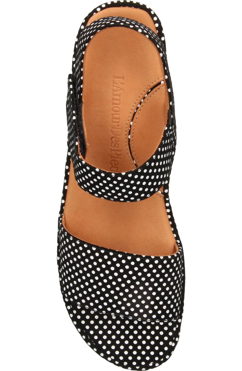 L'Amour des Pieds Abrilla Platform Sandal, Alternate, color, Black/ White