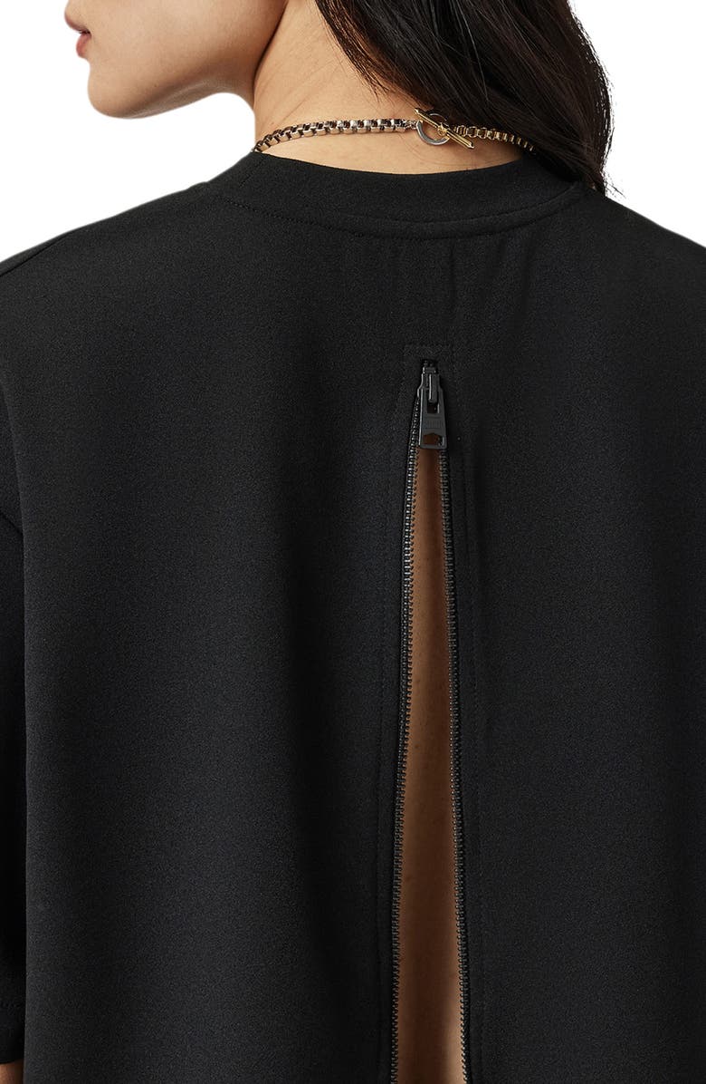AllSaints Dani Back Zip T-Shirt, Alternate, color, 