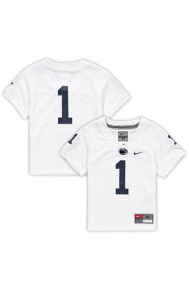 Nike Toddler Nike #1 White Penn State Nittany Lions Untouchable Football Jersey, Main, color, White