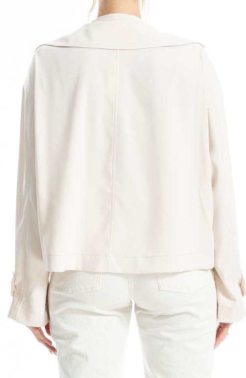 Max Studio Twill Double Breasted Jacket In White