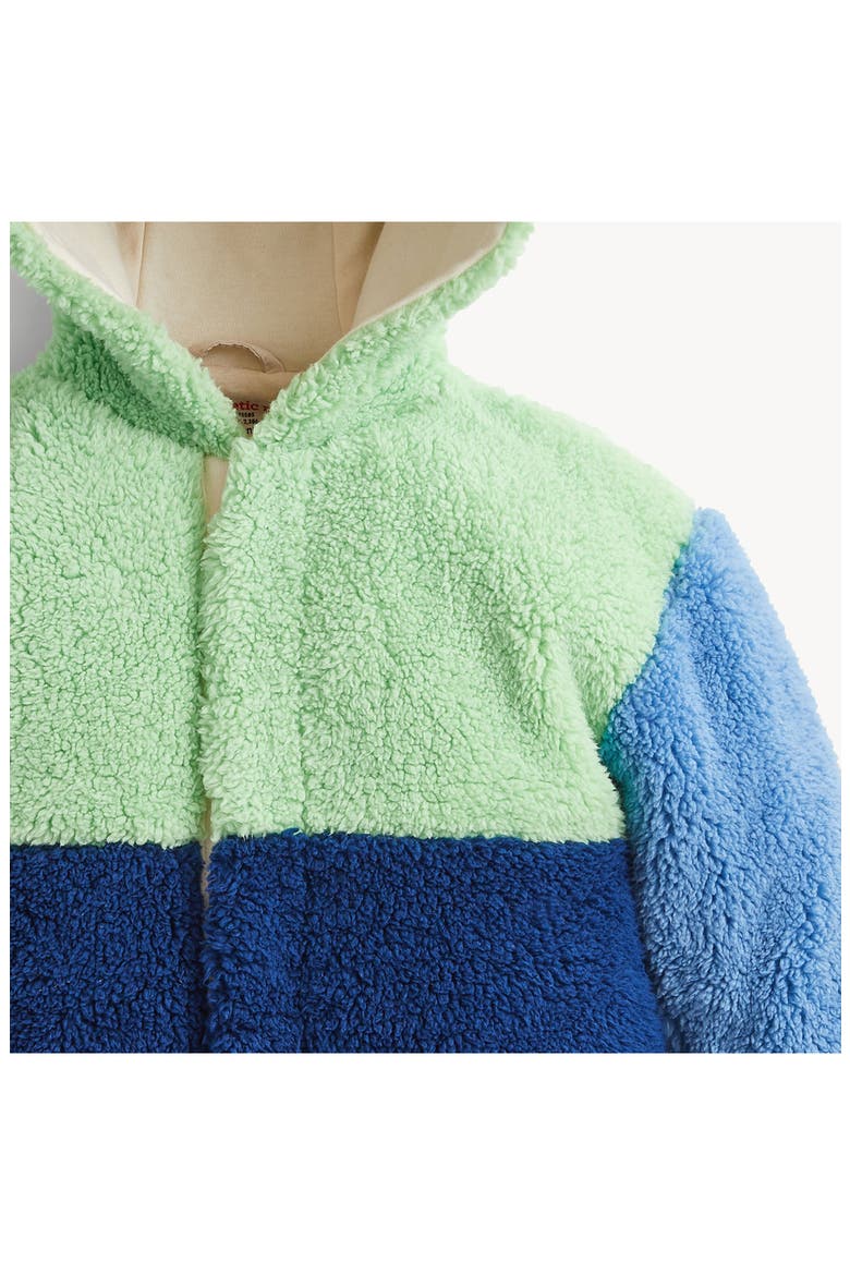 Kids' Colorblocked High-Pile Fleece Jacket, Alternate, color, BLUE/ GREEN MULTI