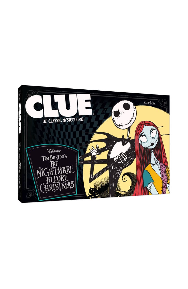 CLUE Nightmare Before Christmas Tim Burton Board Game, Ages 8+, Main, color, Multicolored