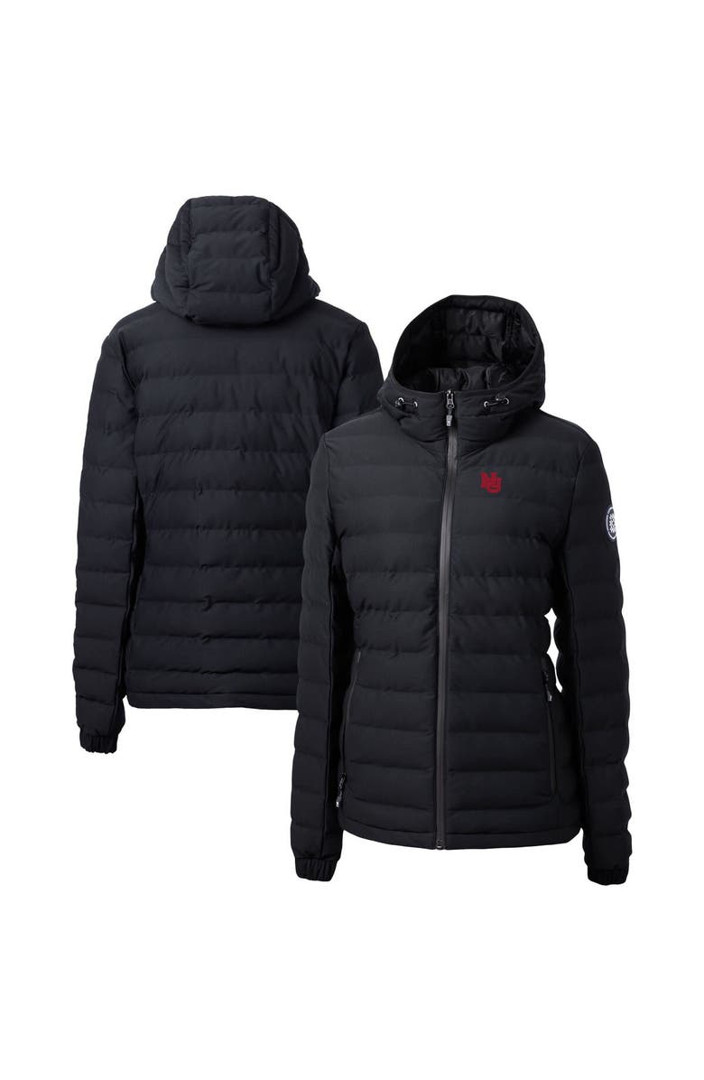 Cutter & Buck Women's Cutter & Buck Black Nebraska Huskers Ridge Repreve Eco Insulated Full-Zip Puffer Jacket, Main, color, 