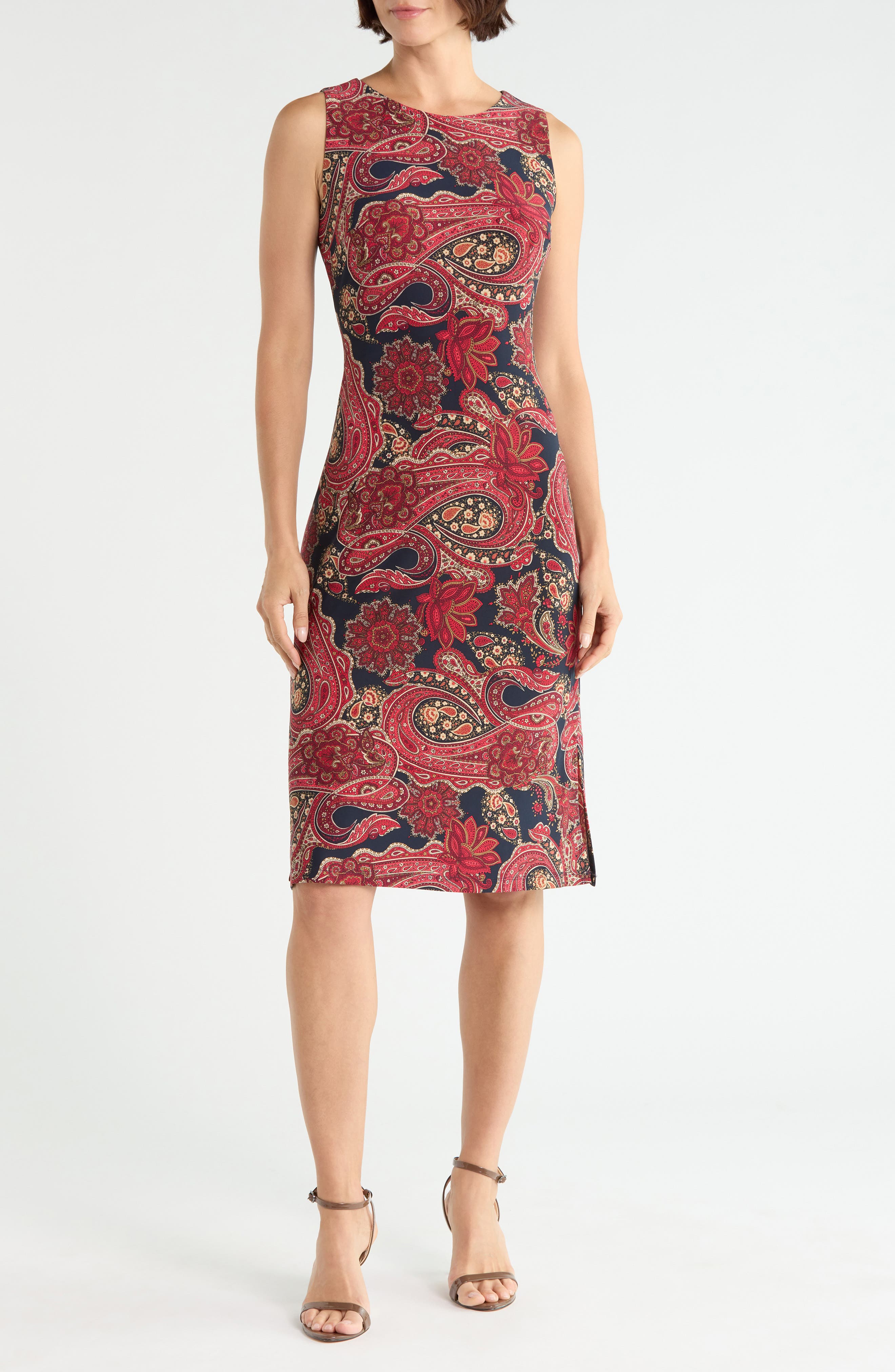 TOMMY HILFIGER Paisley Sleeveless Jersey Dress