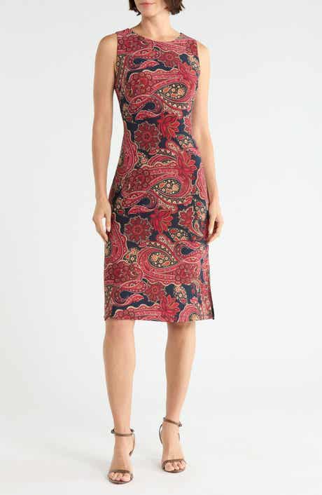 TOMMY HILFIGER Paisley Sleeveless Jersey Dress