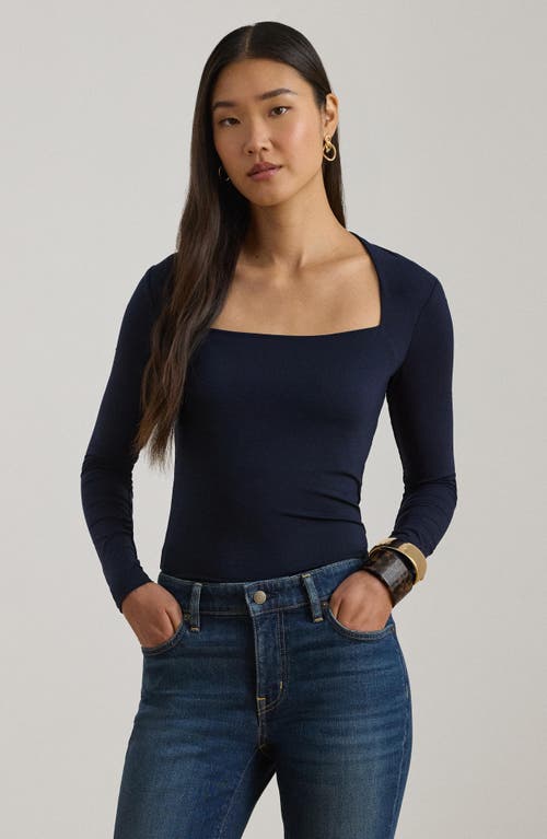 Ralph Lauren Women's Square Neck Top In Blue