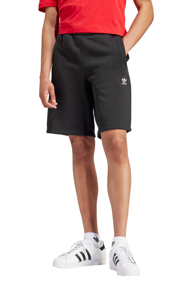 adidas Originals Trefoil Essentials Sweat Shorts, Main, color, Black