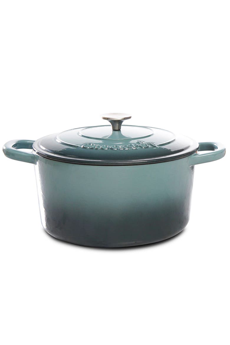7 Quart Round Cast Iron Dutch Oven, Alternate, color, Grey