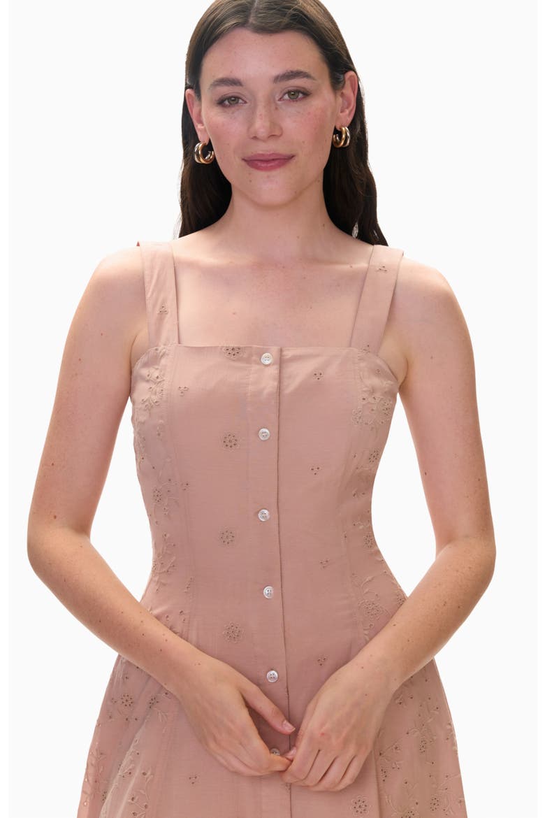 Gabrielle Embroidered Dress, Alternate, color, Desert Rose